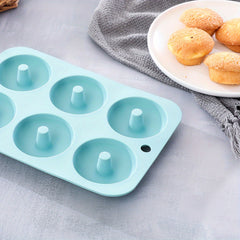 6pcs Non-stick Silicone Kitchen Baking Supplies Set - Baking Pans, Cake Molds, Donut Pans, Muffin Pans, Cake Pans