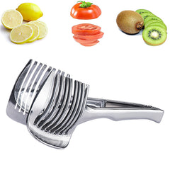Effortlessly Slice with this Stainless Steel Slicer for Tomatoes, Lemons, and Onions - Kitchen Utensil and Accessories!