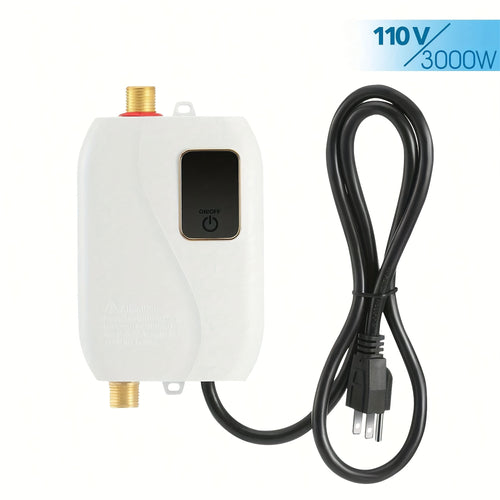1pc Instant Hot Water Heater - Constant Temperature, Energy-Efficient, 110V 3000W Electric Heating for Kitchen and Bathroom - Compact, Space-Saving Design, Easy Installation, and Safe Operation