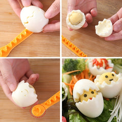 2pcs Egg Cutter, Egg Shaper and Carving Mold, Kitchen Tool for Restaurant