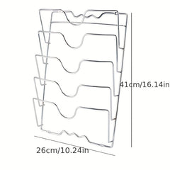 Multifunctional Kitchen Pot And Lid Rack Wall-mounted Storage Rack Cutting Board Storage Rack