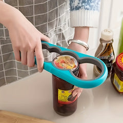 Multi-Purpose 4-in-1 Can Opener 1pc with Non-Slip Grip - Perfect for Home Kitchen and Beer Bottles Use