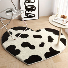 1pc Cute Heart Shaped Non-Slip Rugs for Girls Bedroom, Living Room, Bathroom, Kitchen, and Hallway - Soft and Thickened Area Rugs with Cartoon Design - Perfect Bathroom Accessories and Home Decor