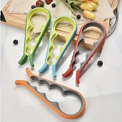 Multi-Purpose 4-in-1 Can Opener 1pc with Non-Slip Grip - Perfect for Home Kitchen and Beer Bottles Use